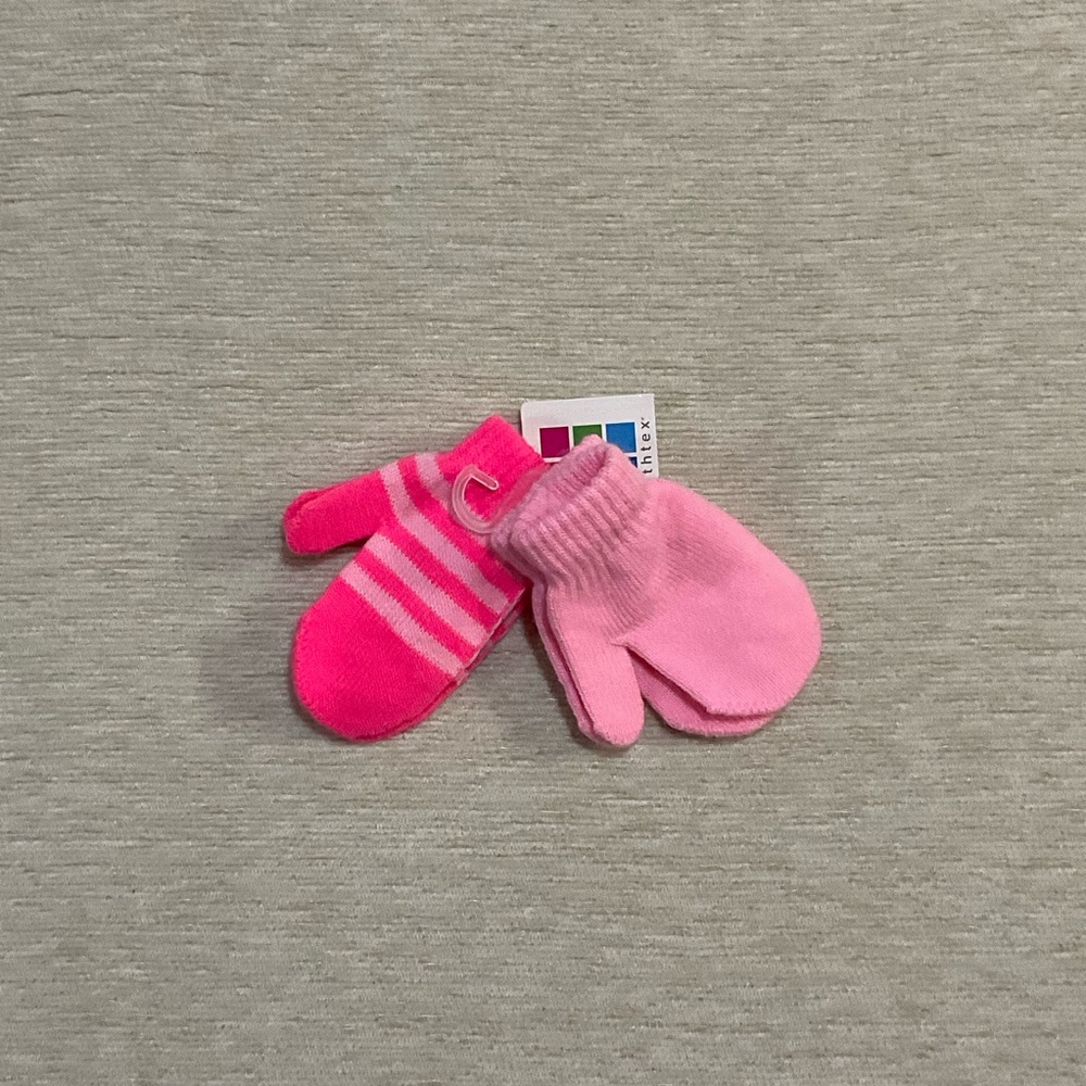 Healthtex Pink and Light Pink Kids Mittens
